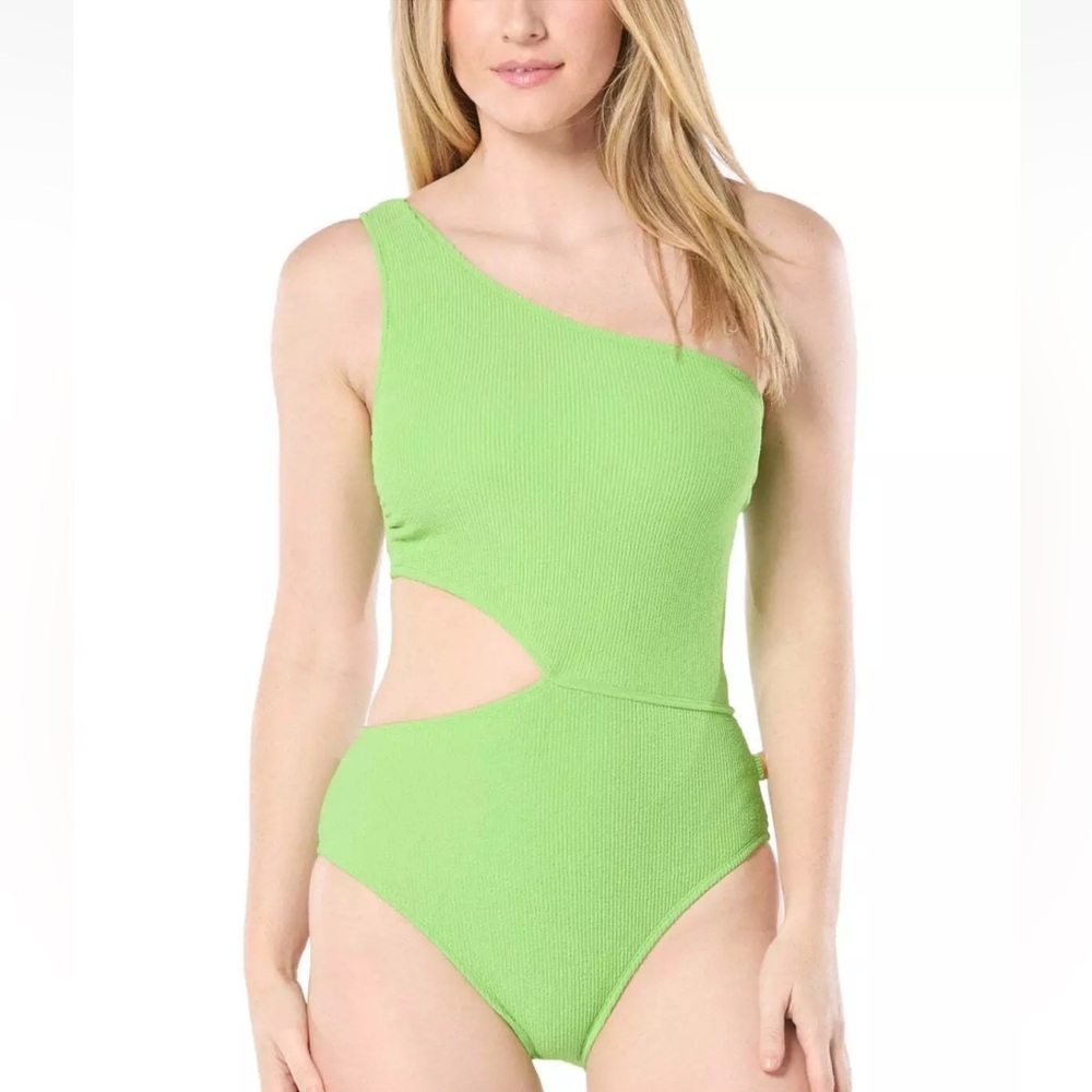 Michael Kors One Shoulder Side cut-out Swimsuit